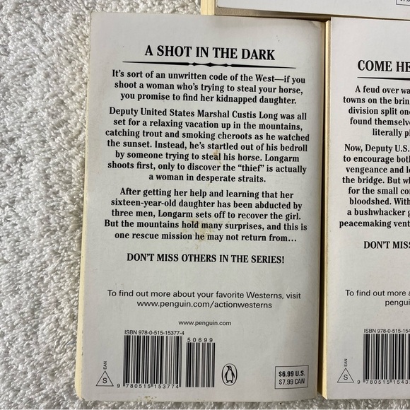 Vintage Longarm Action Western Romance Novel x3 - Picture 7 of 12